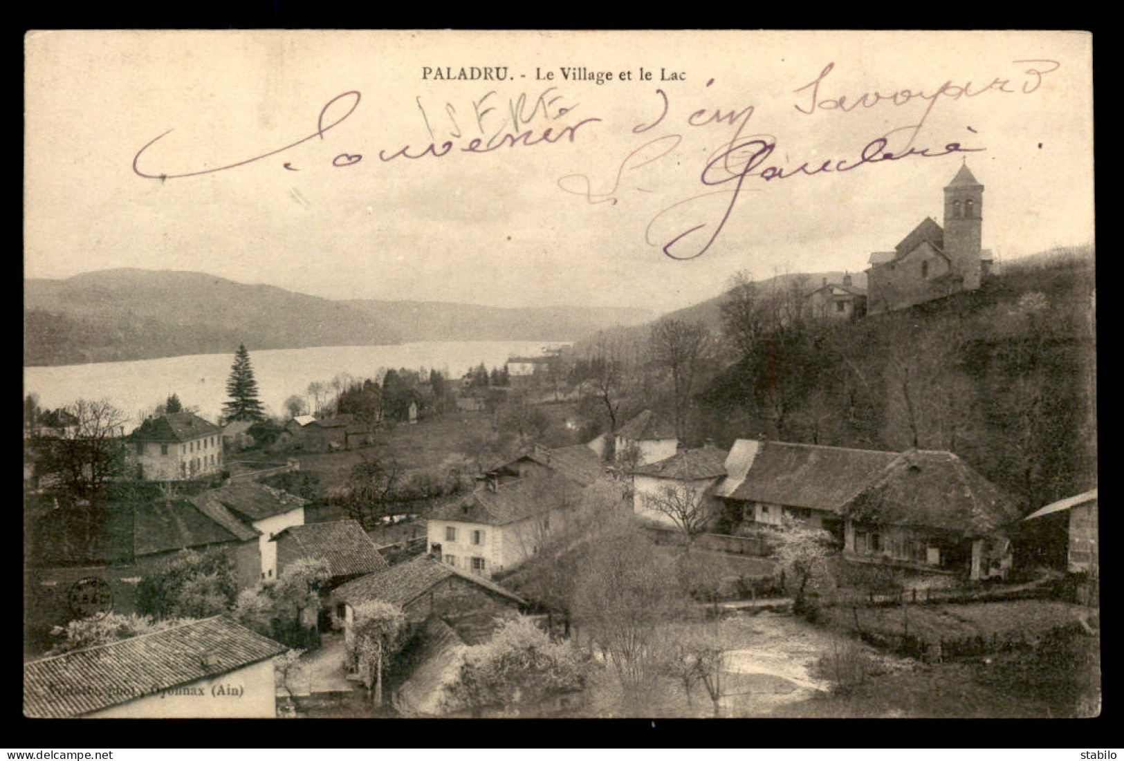 38 - PALADRU - LE VILLAGE ET LE LAC - Paladru