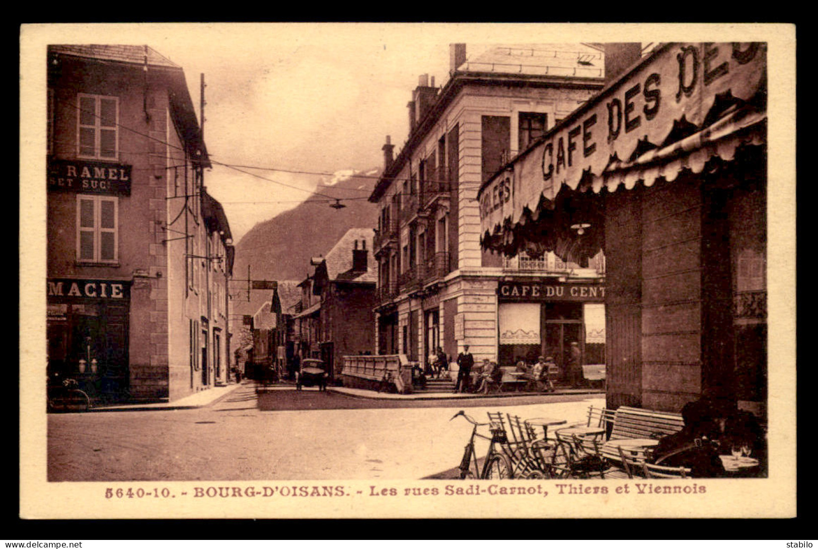 38 - BOURG-D'OISANS - LES RUES SADI CARNOT, THIERS ET VIENNOIS - Bourg-d'Oisans