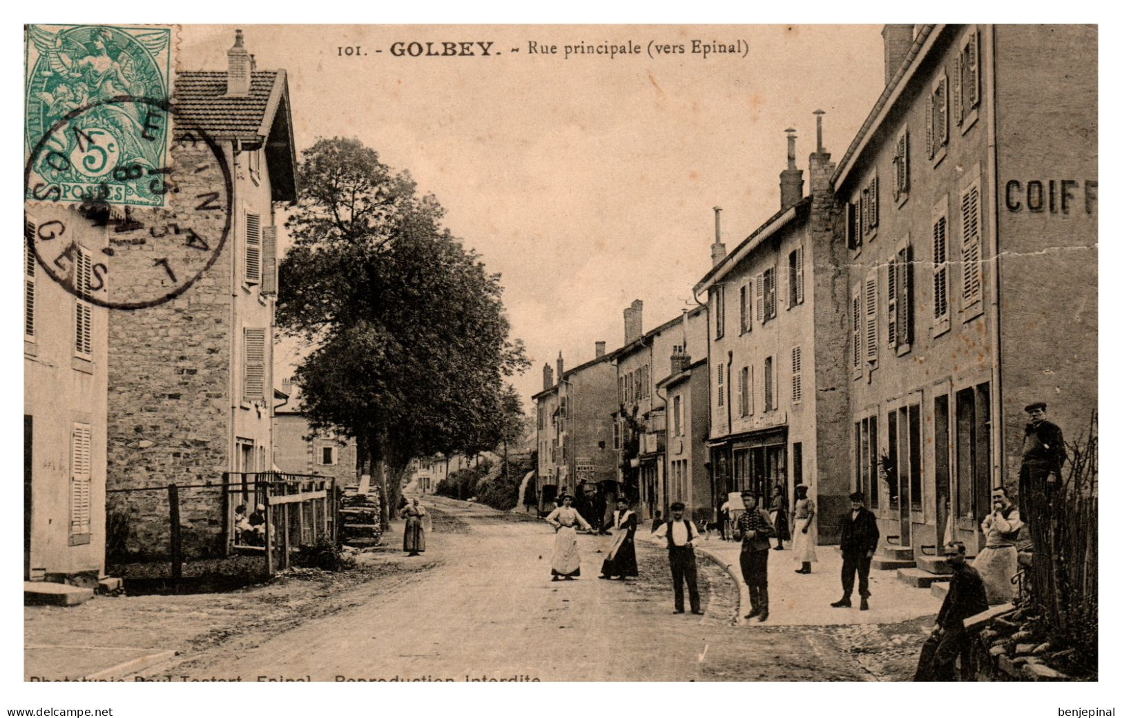 Golbey - Rue Principale (versEpinal) (Testart éditeur à Epinal) - Golbey