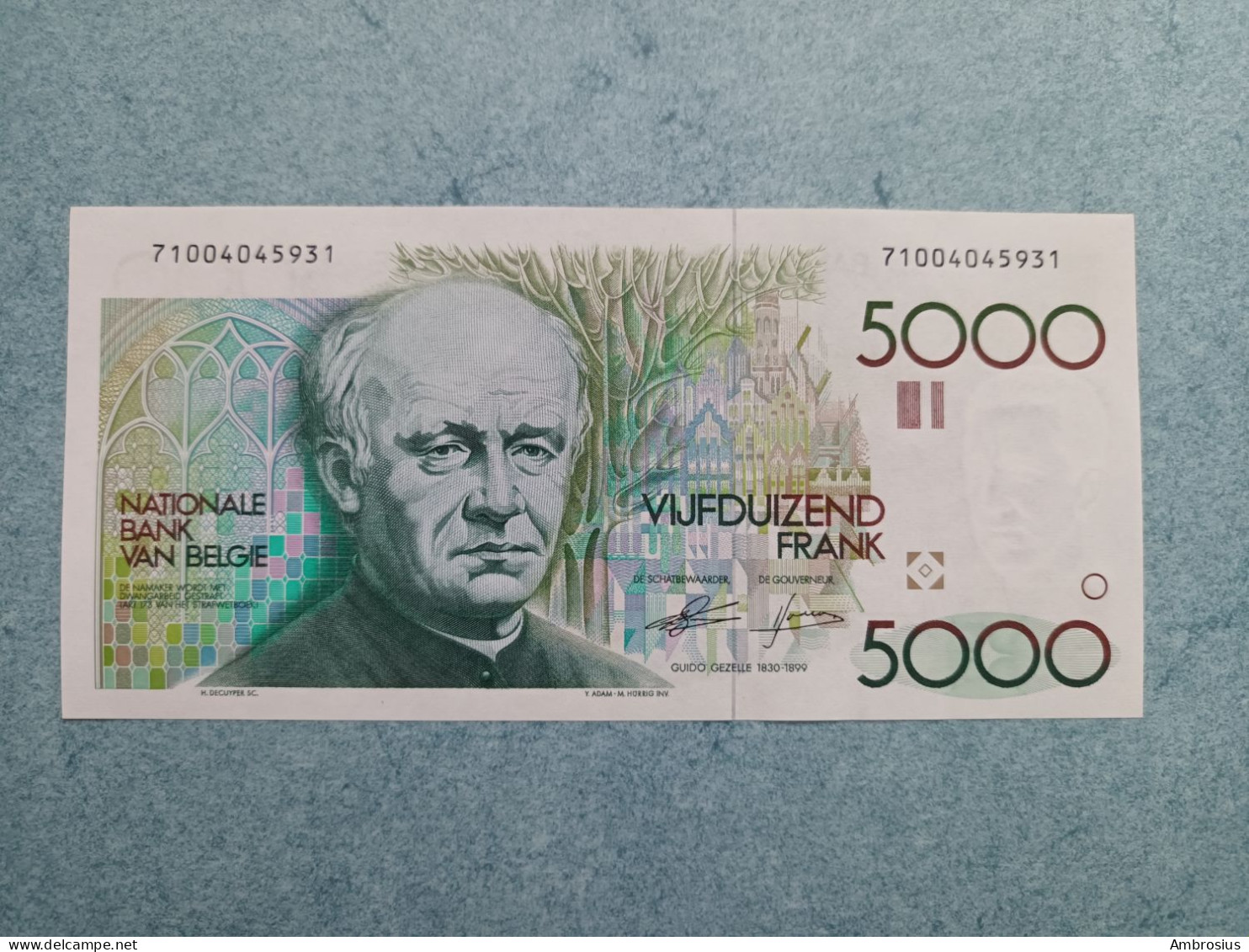 Belgium # P145#Banque Nationale 5000 Francs Uncirculated EPQ - 5000 Franchi