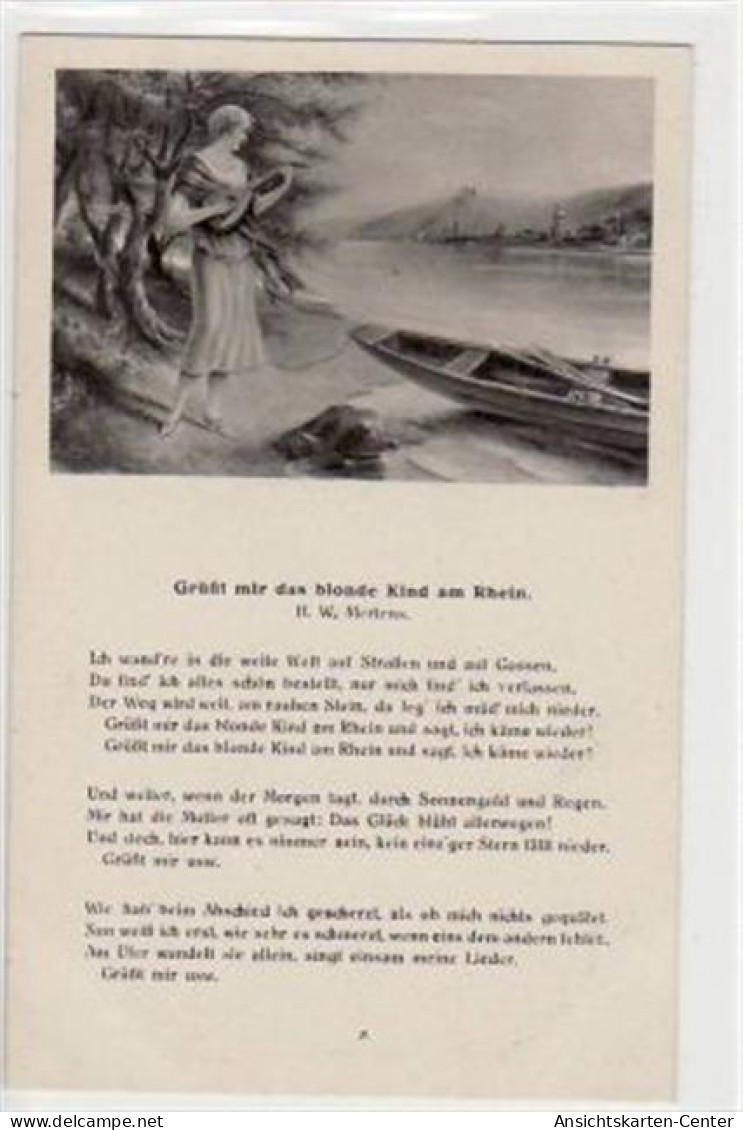 39051706 - Rheinlieder Nr. 9 K.T. Gruesst Mir Das Blonde Kind Am Rhein, H. W. Mertens Ungelaufen  Gute Erhaltung. - Loreley