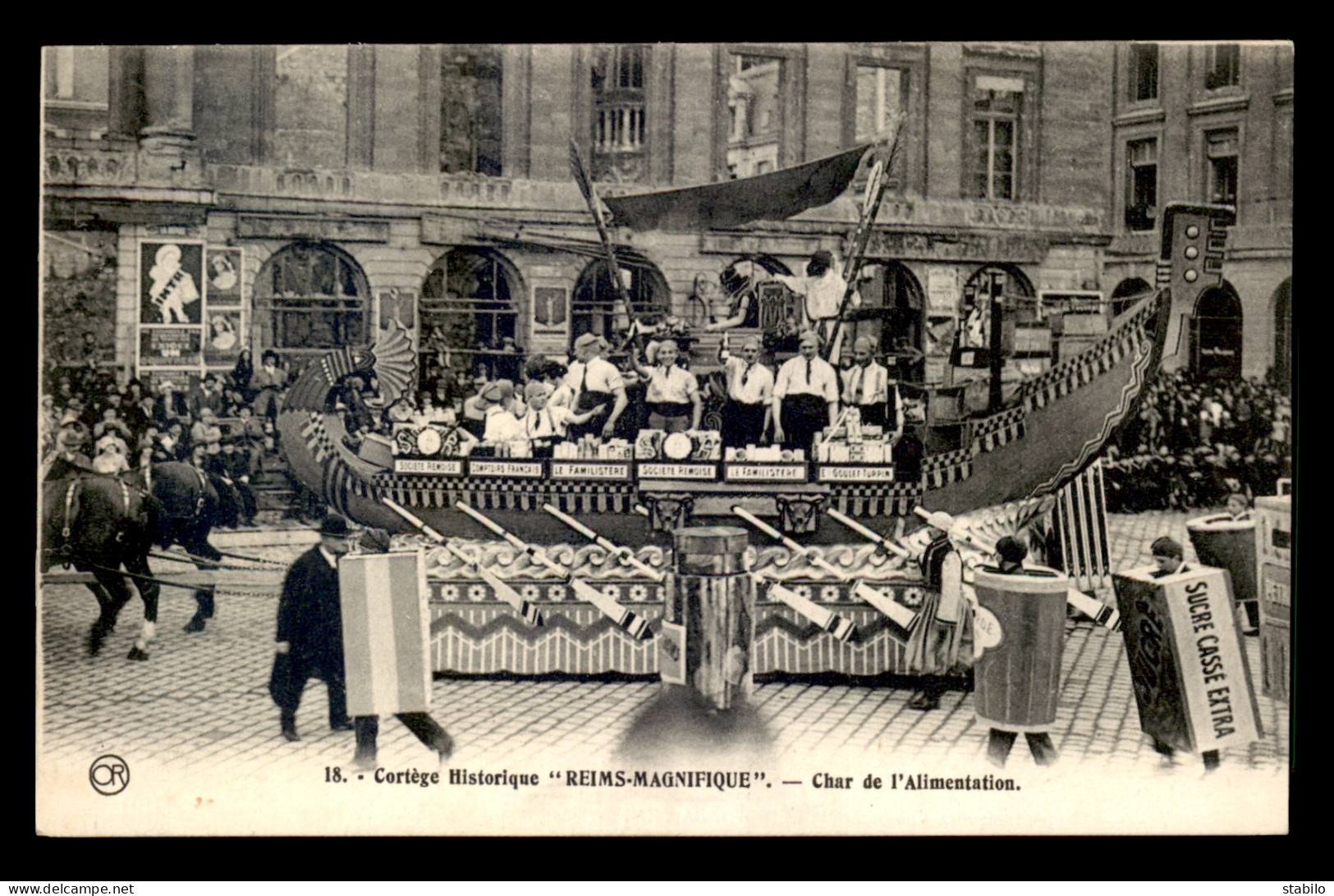 51 - REIMS - CORTEGE HISTORIQUE REIMS-MAGNIFIQUE - CHAR DE L'ALIMENTATION, COMPTOIRS FRANCAIS... - Reims