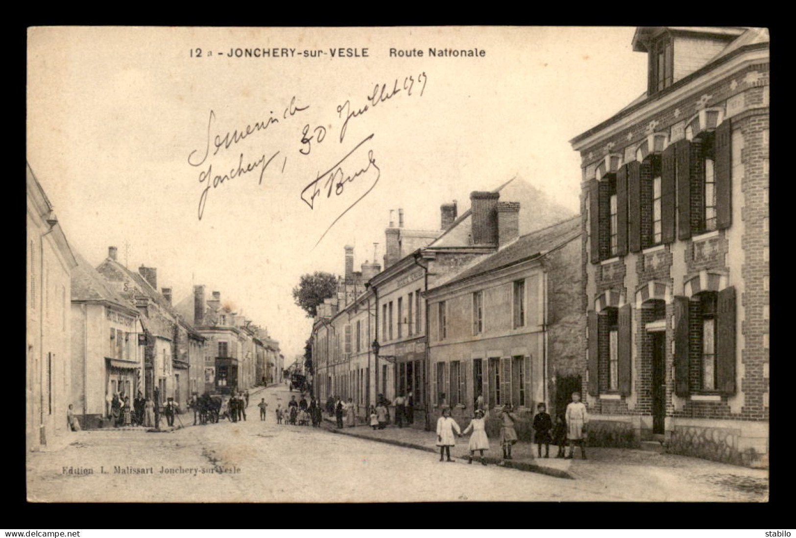 51 - JONCHERY-SUR-VESLE - ROUTE NATIONALE - EPICERIE FAUBERT - Jonchery-sur-Vesle