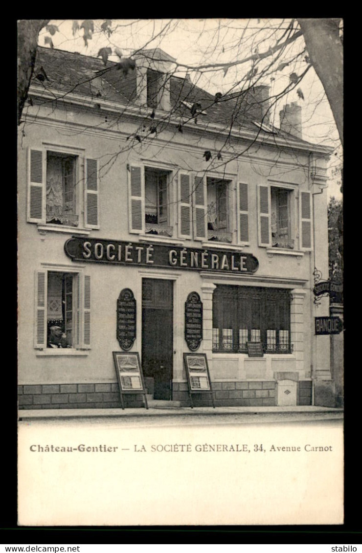 53 - CHATEAU-GONTIER - BANQUE SOCIETE GENERALE, 34 AVENUE CARNOT - Chateau Gontier