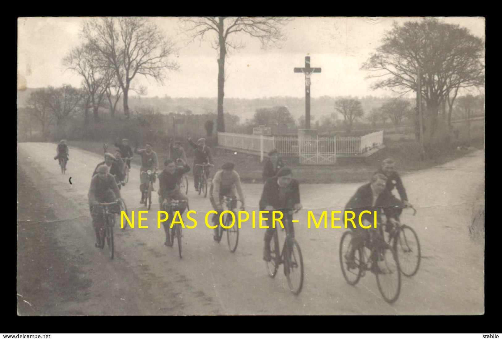 53 - PARNE - RALLYE CYCLISTE 1936 - CARTE PHOTO ORIGINALE - VOIR ETAT - Other & Unclassified