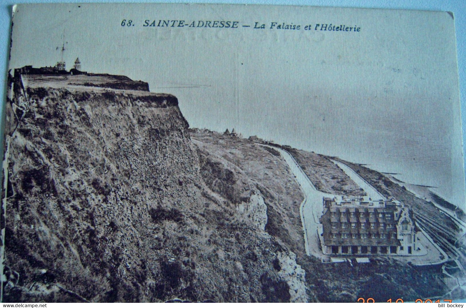 CPA Circa 1920 Sépia  - SAINT ADRESSE - Falaise Et Hôtel - Le HAVRE - PARFAIT ETAT Sépia - Non écrite, Non Circulée - Sainte Adresse