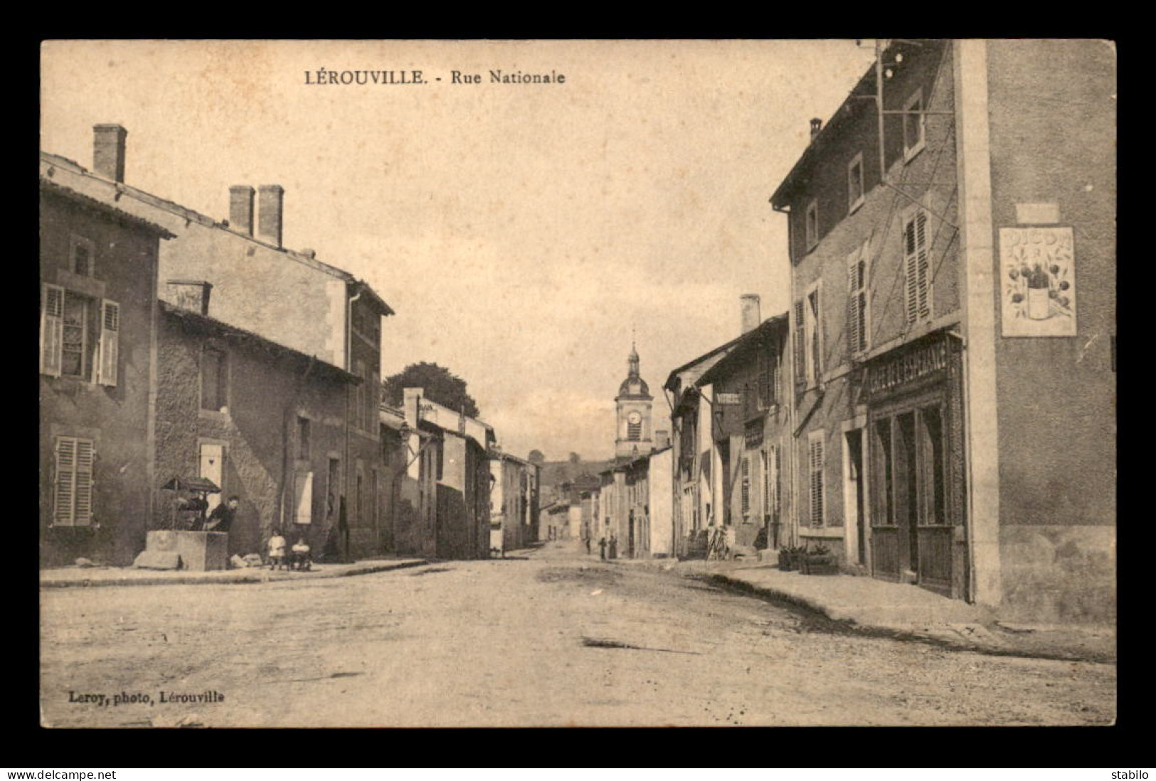 55 - LEROUVILLE - RUE NATIONALE - CAFE DE L'ESPERANCE - EDITEUR LEROY - Lerouville