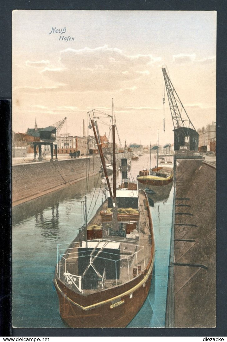 AK Neuss 1919 Neusser Hafen, Coloriert (PK0145 - Otros & Sin Clasificación