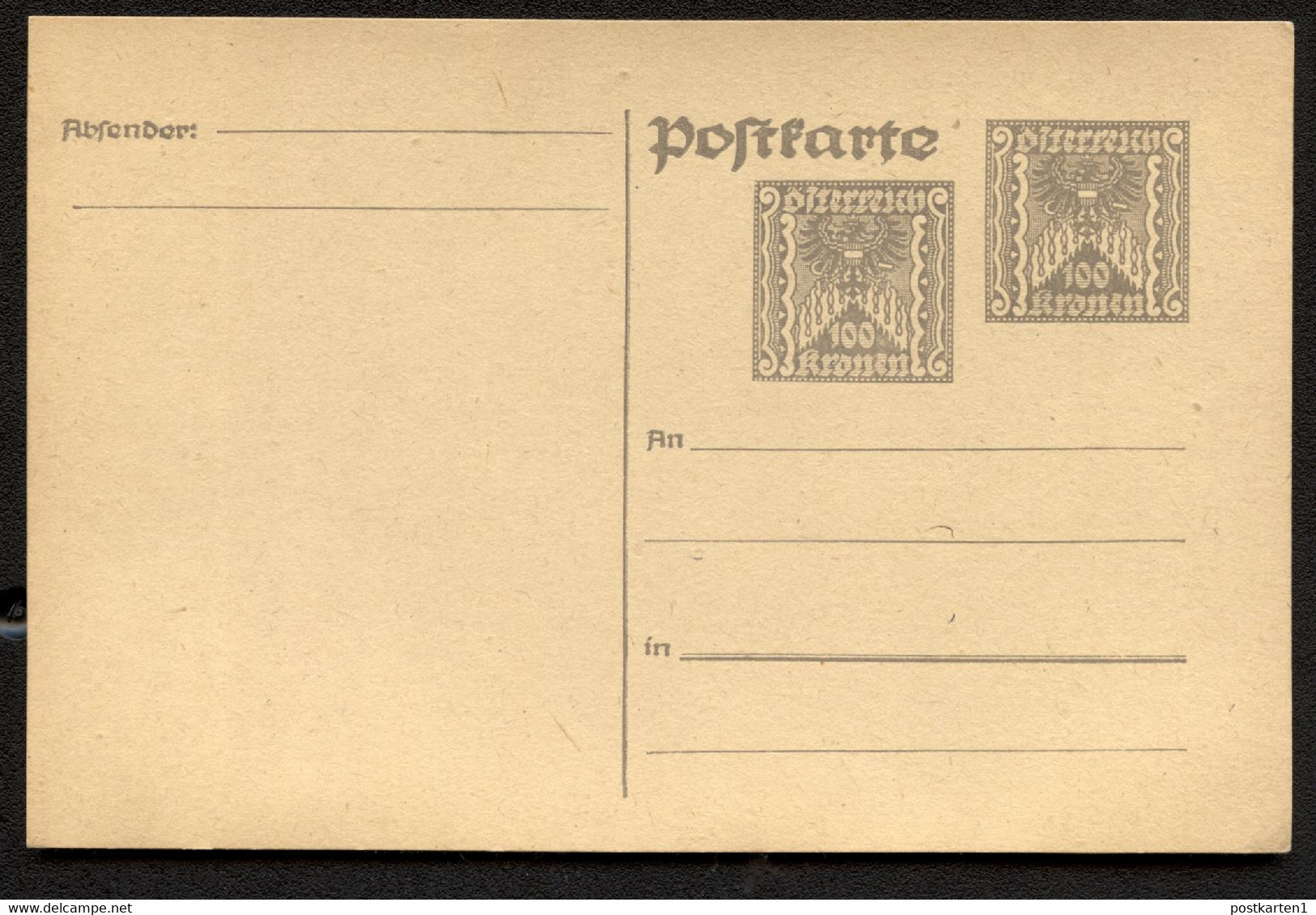 Postkarte P258 Postfrisch Feinst 1922 Kat.20,00 € - Tarjetas