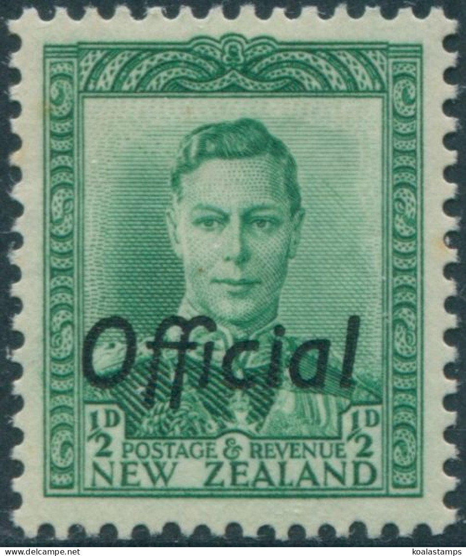 New Zealand Official 1938 SGO134 ½d Green KGVI MLH - Sonstige & Ohne Zuordnung