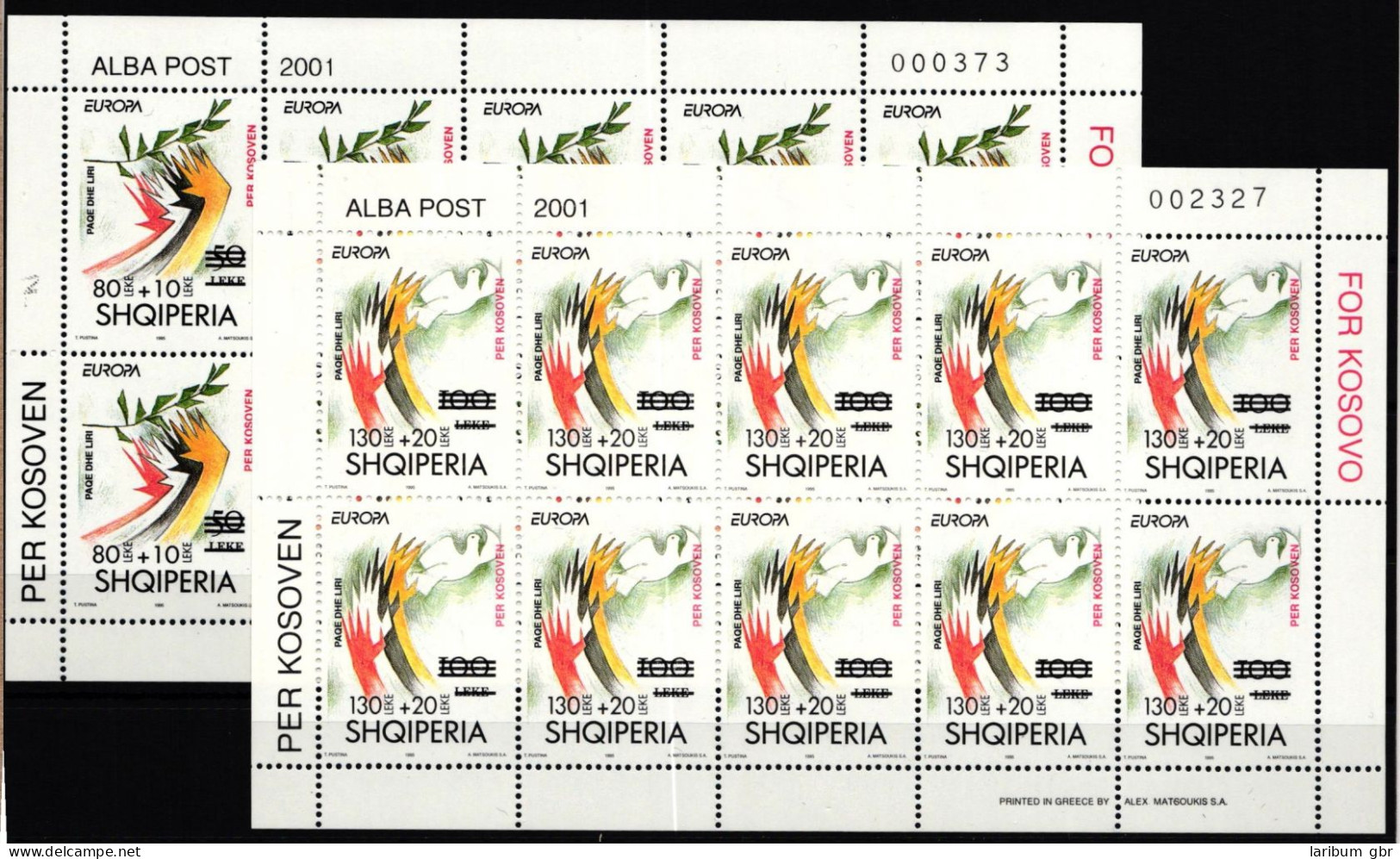 Albanien Kleinbogensatz 2556-2557 Postfrisch #KS272 - Albania