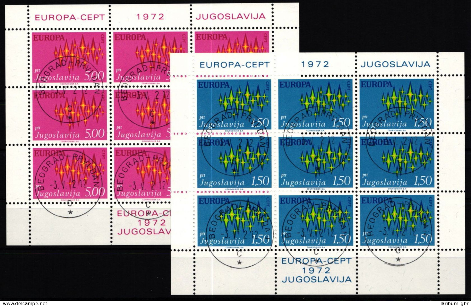 Jugoslawien Kleinbogensatz 1457-1458 Gestempelt Cept #KS274 - Andere & Zonder Classificatie