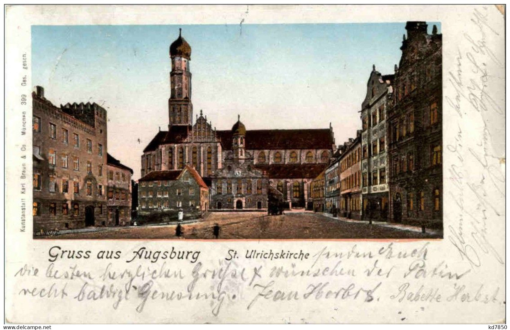 Gruss Aus Augsburg - St. Ulrichskirche - Karl Braun Verlag - Augsburg