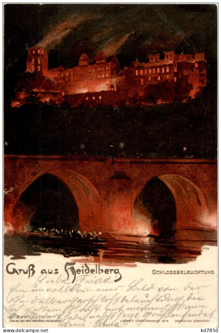 Gruss Aus Heidelberg - Schlossbeleuchtung - Heidelberg