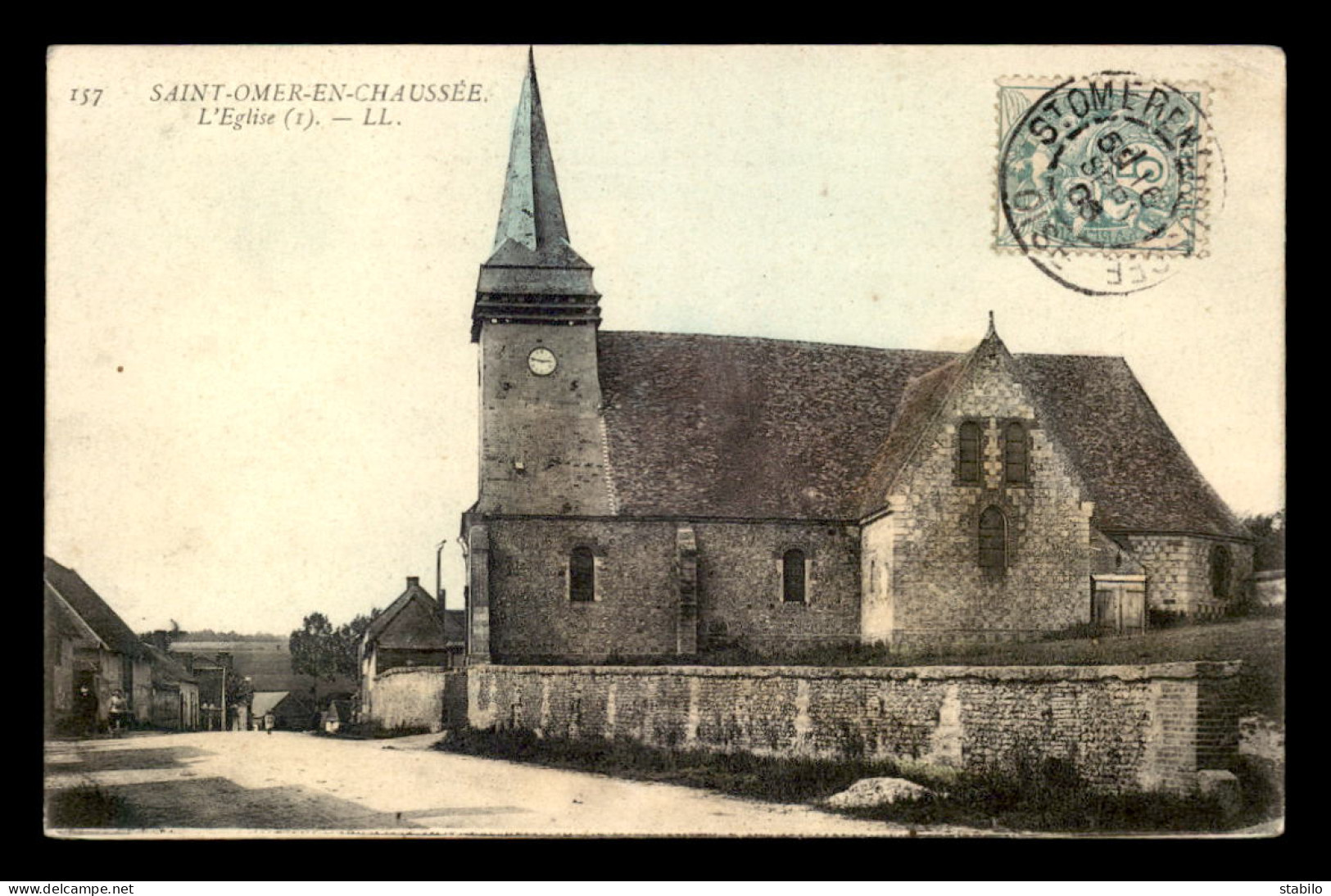 60 - SAINT-OMER-EN-CHAUSSEE - L'EGLISE - CARTE COLORISEE - Other & Unclassified