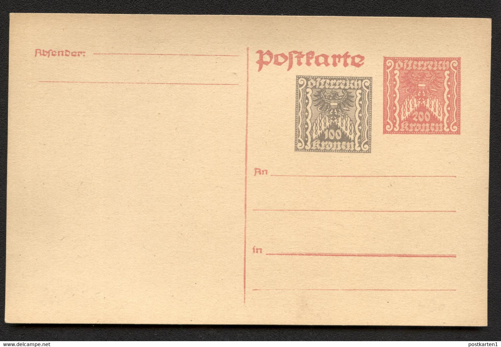 Postkarte P261 Postfrisch Feinst 1923 Kat.20,00 € - Tarjetas