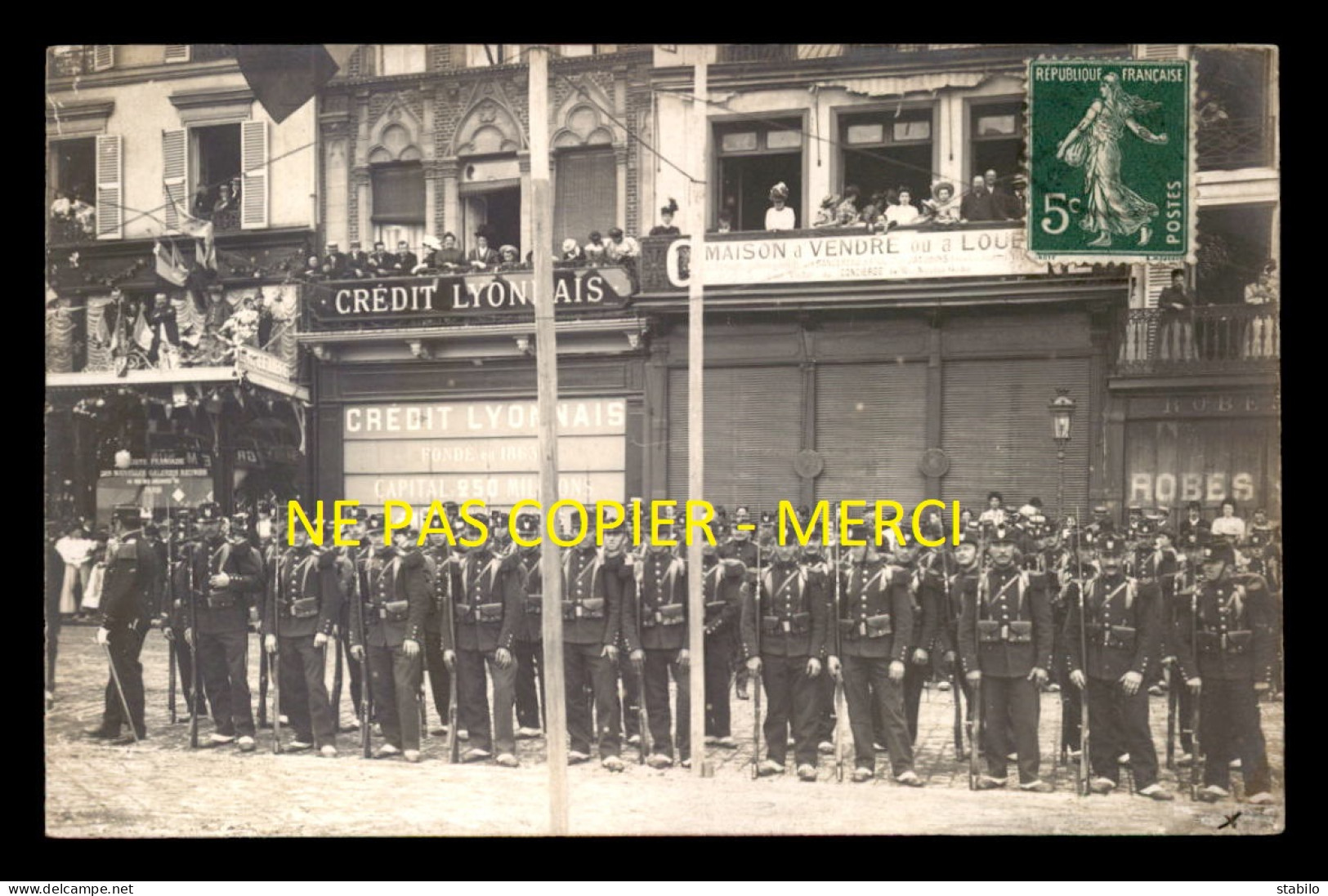 60 - BEAUVAIS - CEREMONIE DU 14 JUILLET 1913 - 3 CARTES PHOTOS ORIGINALES - Beauvais