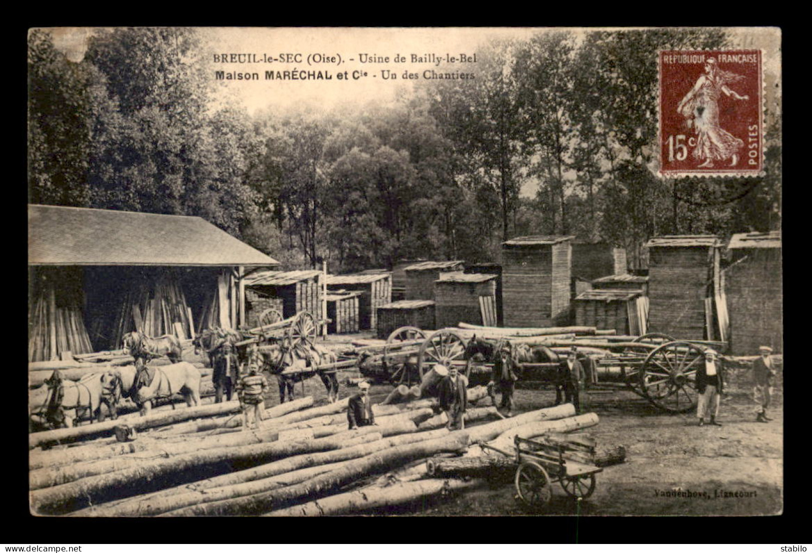 60 - BREUIL-LE-SEC - USINE DE BAILLY-LE-BEL - MAISON MARECHAL ET CIE - UN DES CHANTIERS - Other & Unclassified