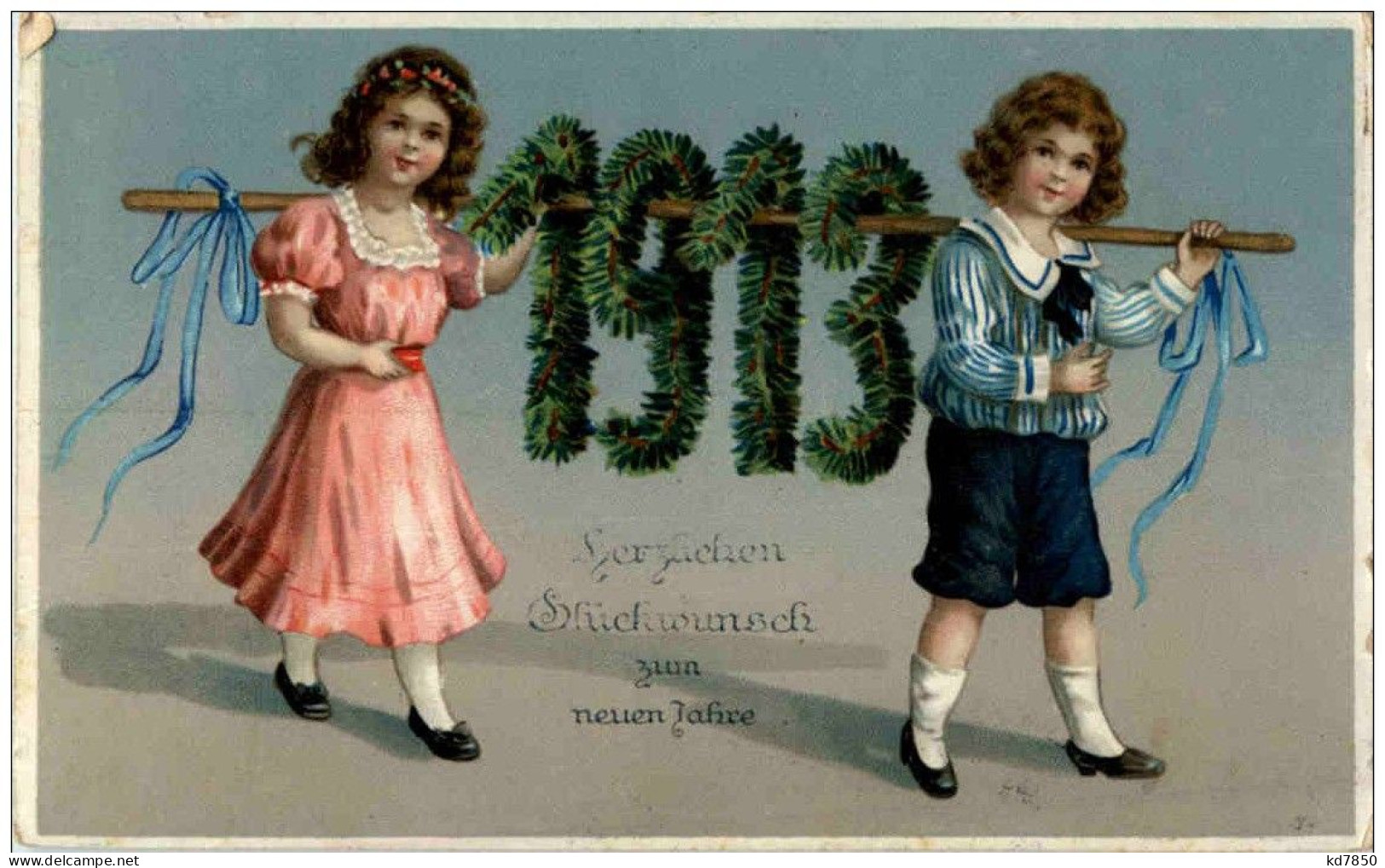 Neujahr - Jahreszahl 1913 - New Year