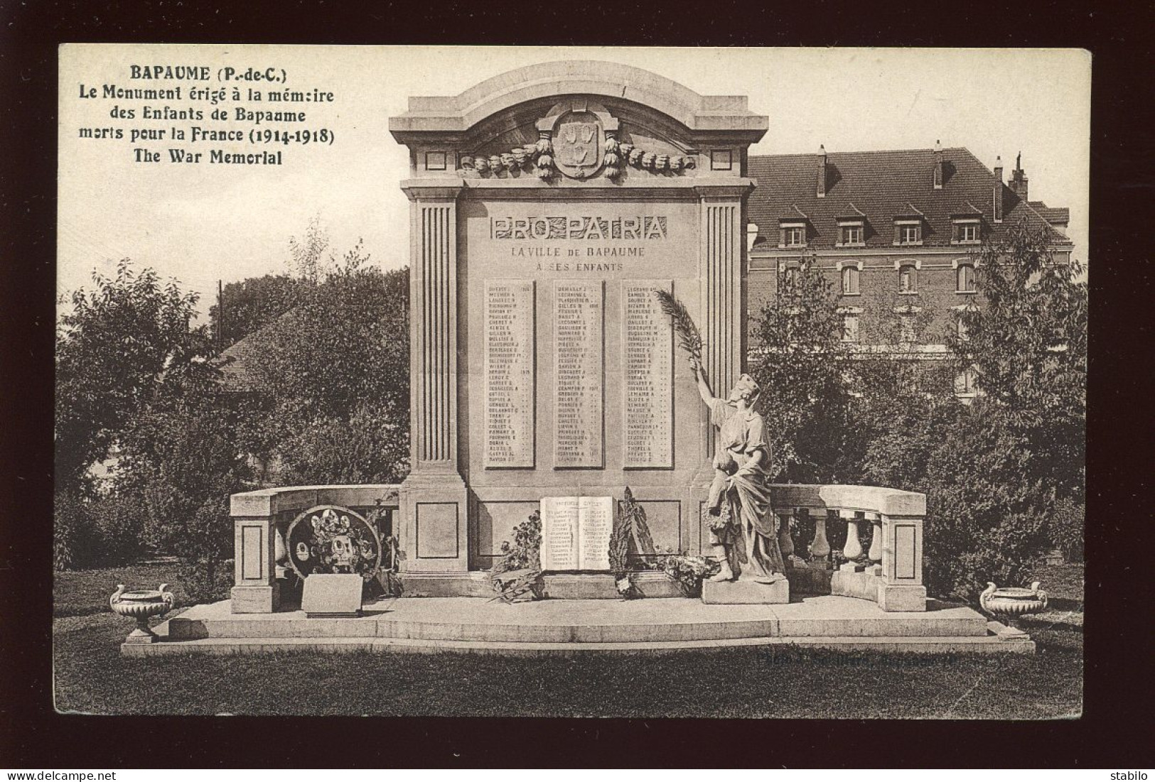 62 - BAPAUME - MONUMENT AUX MORTS - Bapaume