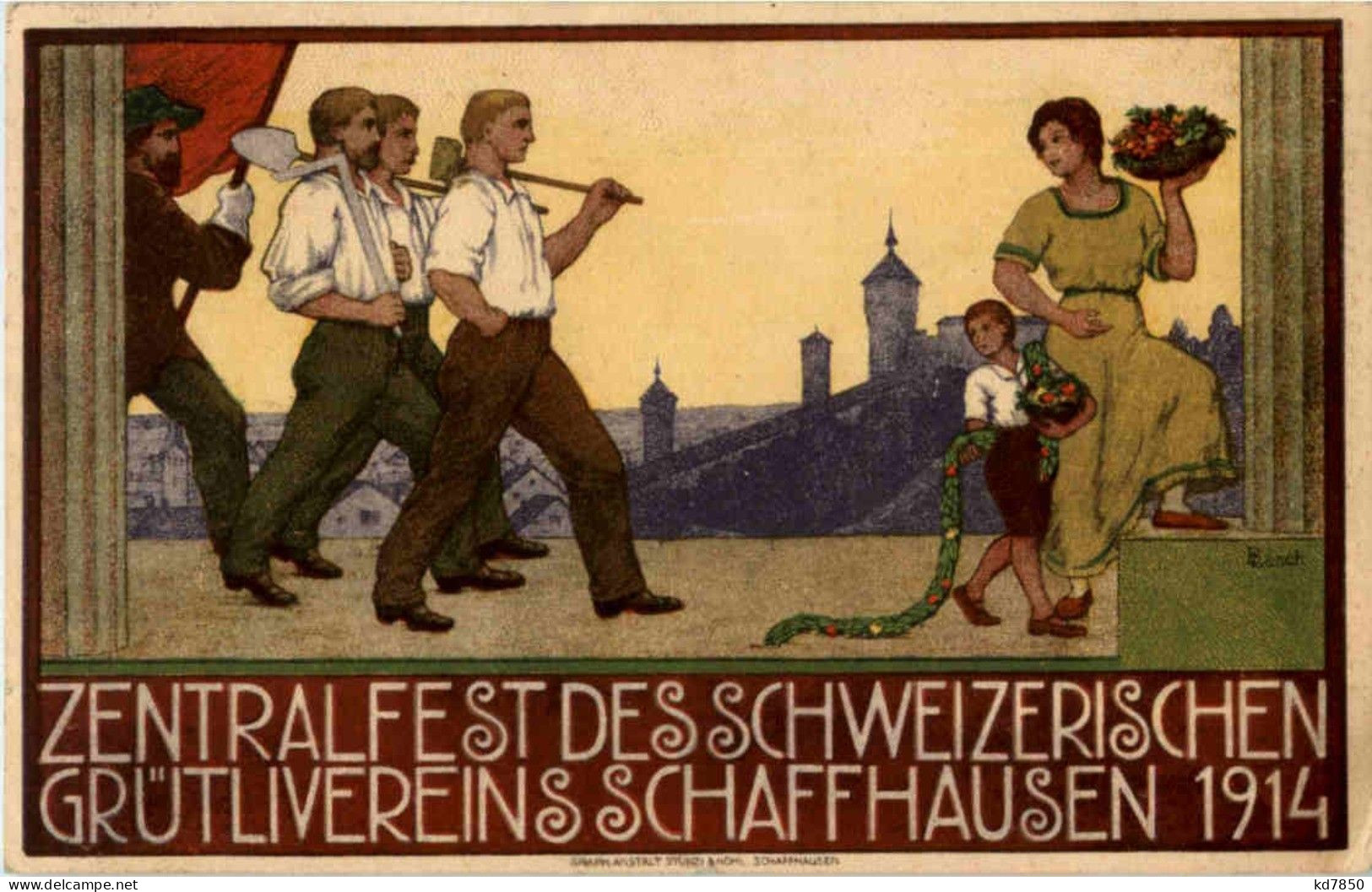 Schaffhausen - Zentralfest Des Schweiz. Gürtlivereins 1914 - Schaffhouse