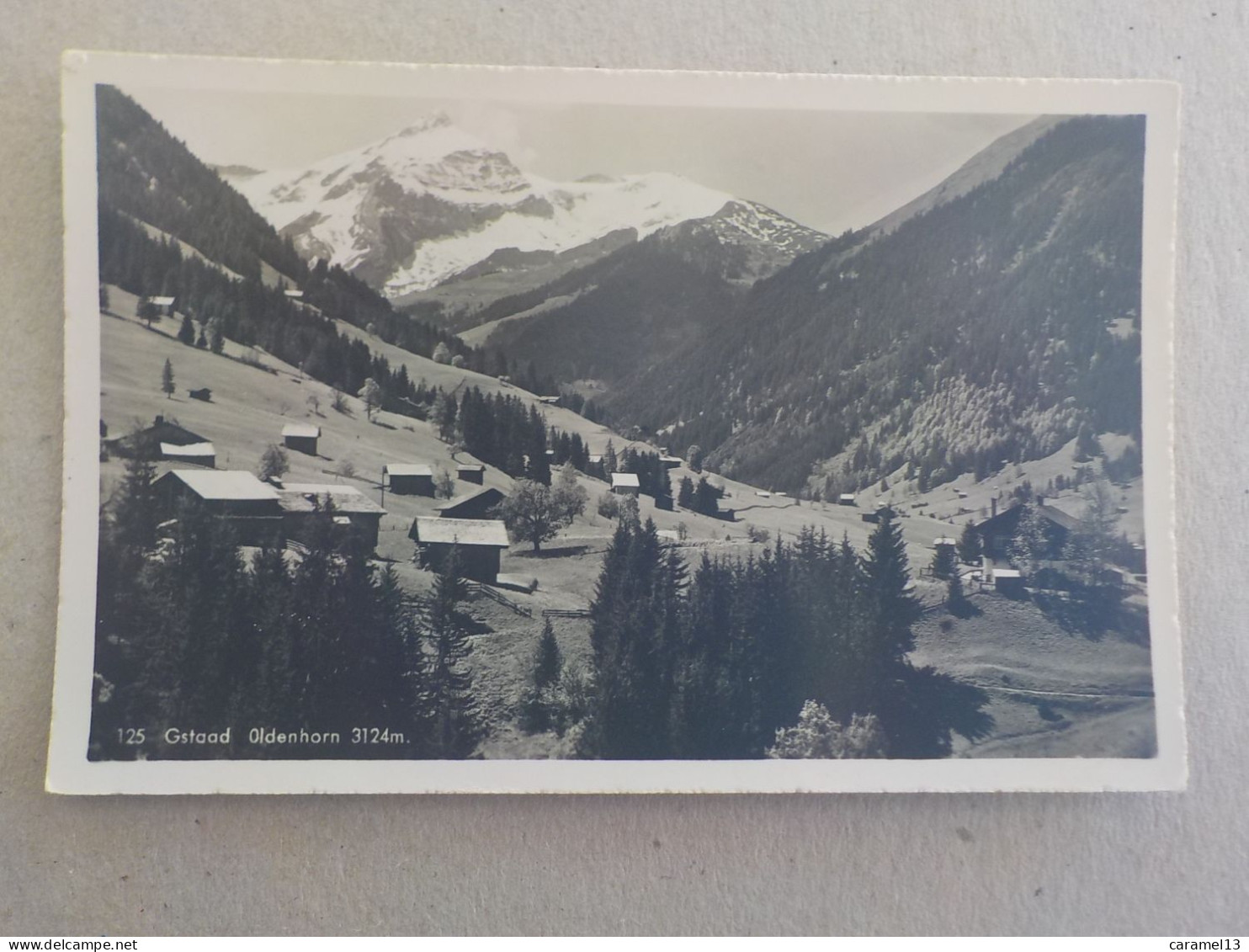 CPSM -  AU PLUS RAPIDE - SUISSE - GSTAAD - OLDENHORN -  VOYAGEE TIMBREE 1960 - FORMAT CPA - Gstaad