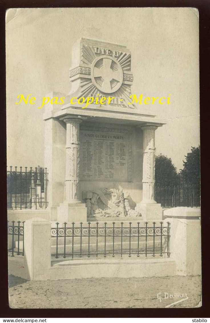 62 - SAINTE-MARIE-KERQUE - MONUMENT AUX MORTS - CARTE PHOTO ORIGINALE - Other & Unclassified