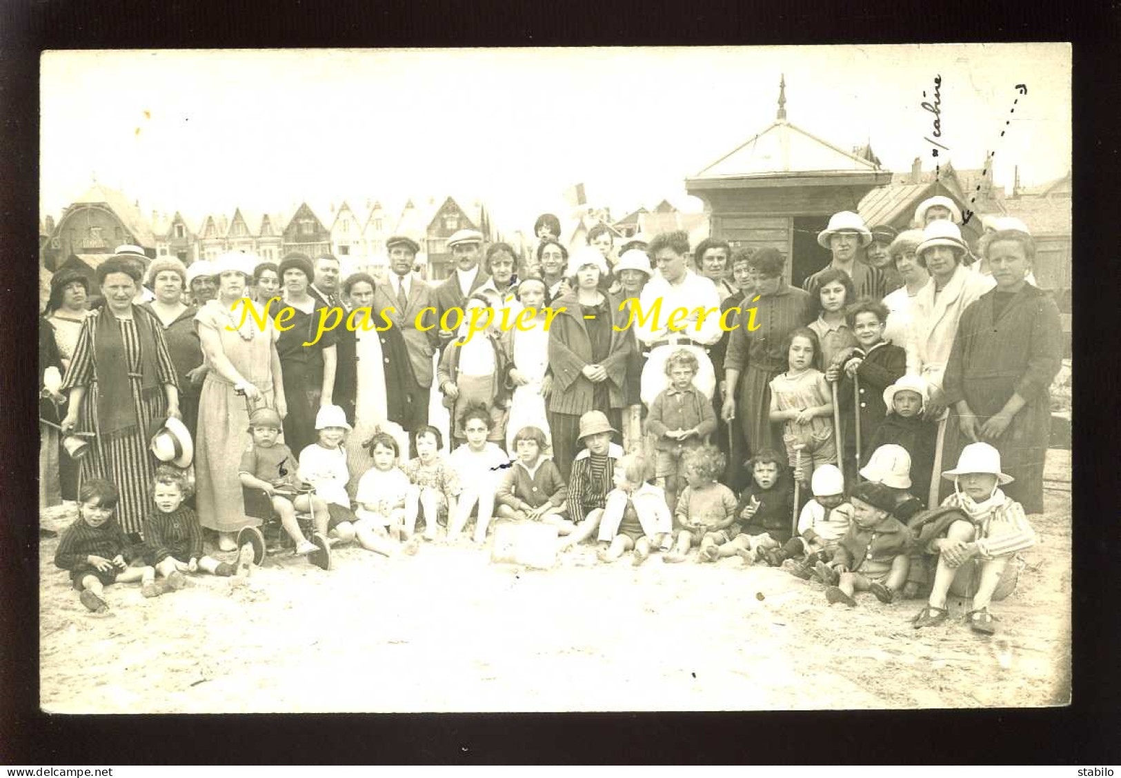 62 - BERCK - A LA PLAGE - CARTE PHOTO ORIGINALE - Berck