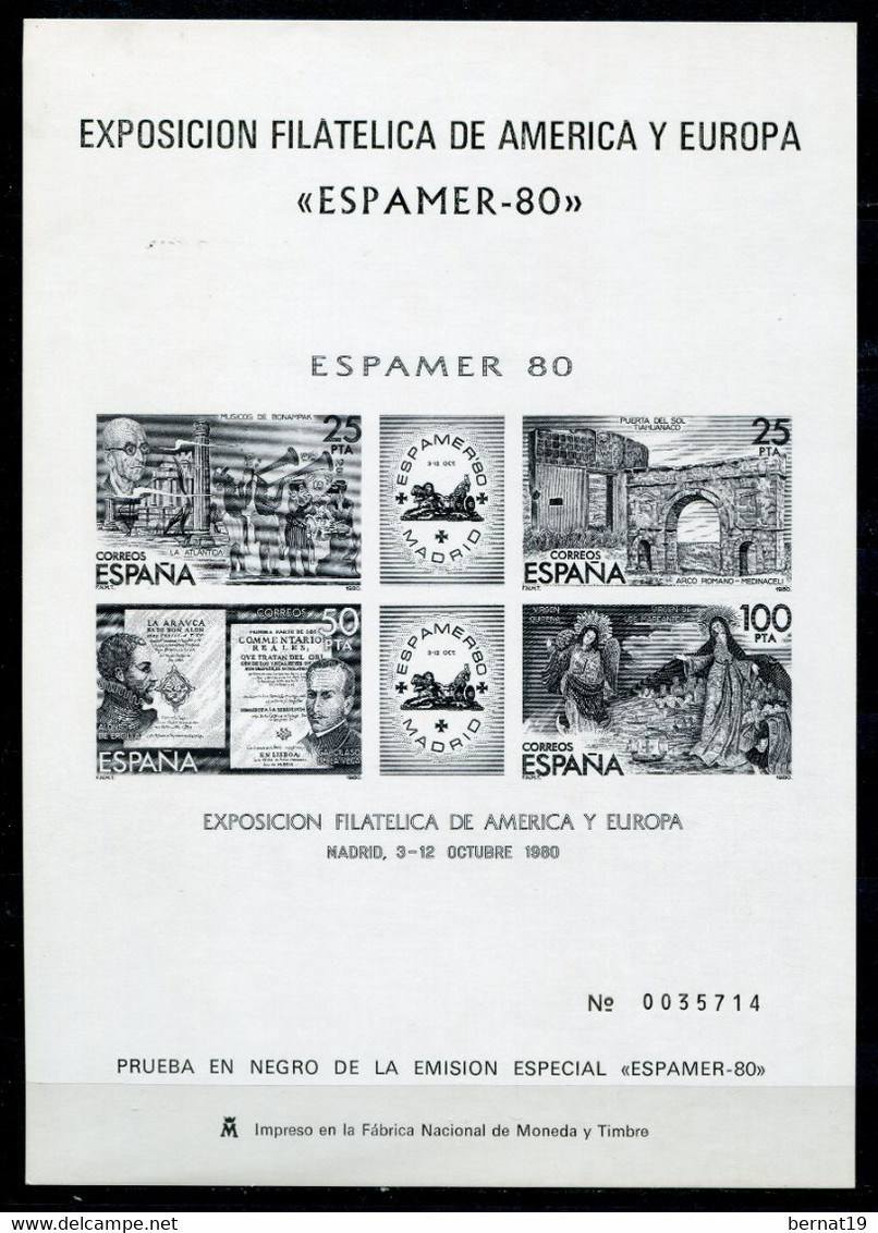 España 1980. Prueba 3 ** MNH. - Blocks & Sheetlets & Panes
