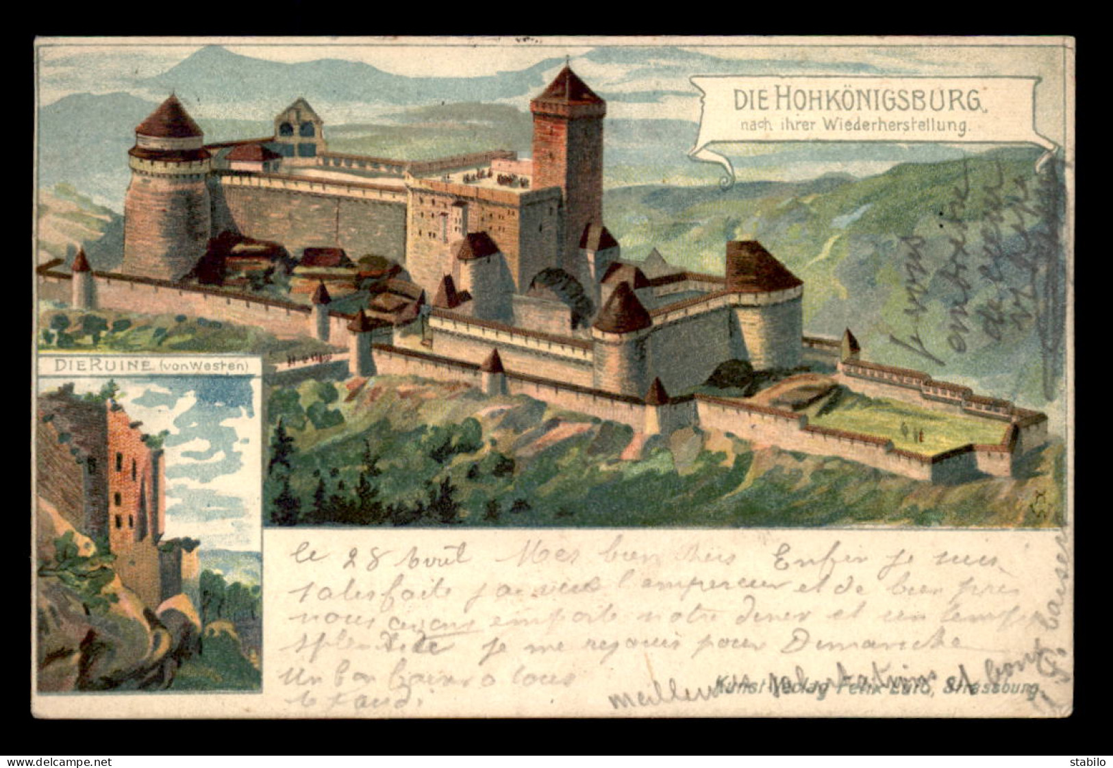 68 - LE HOHKONINGSBOURG - CARTE ILLUSTREE - Other & Unclassified