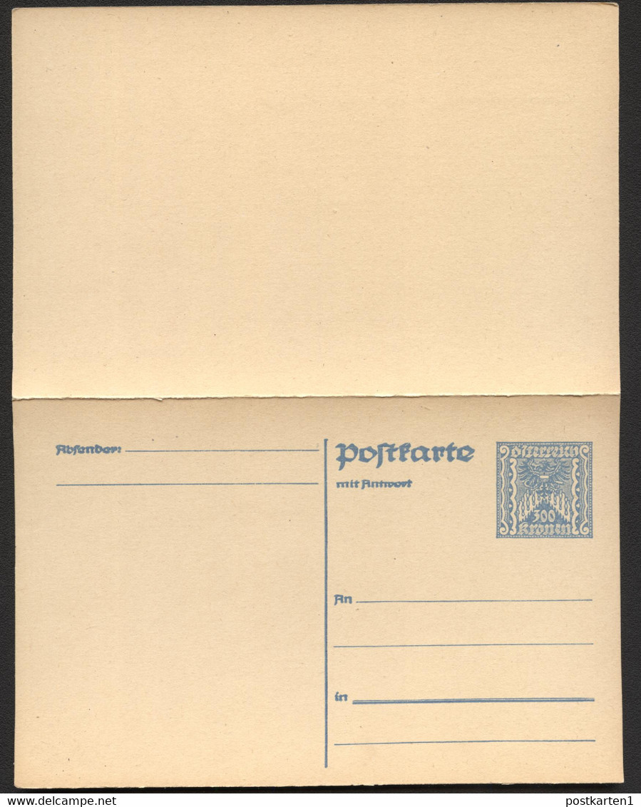 Postkarte Mit Antwort P263 Postfrisch Feinst 1923 Kat.20,00 € - Postkarten