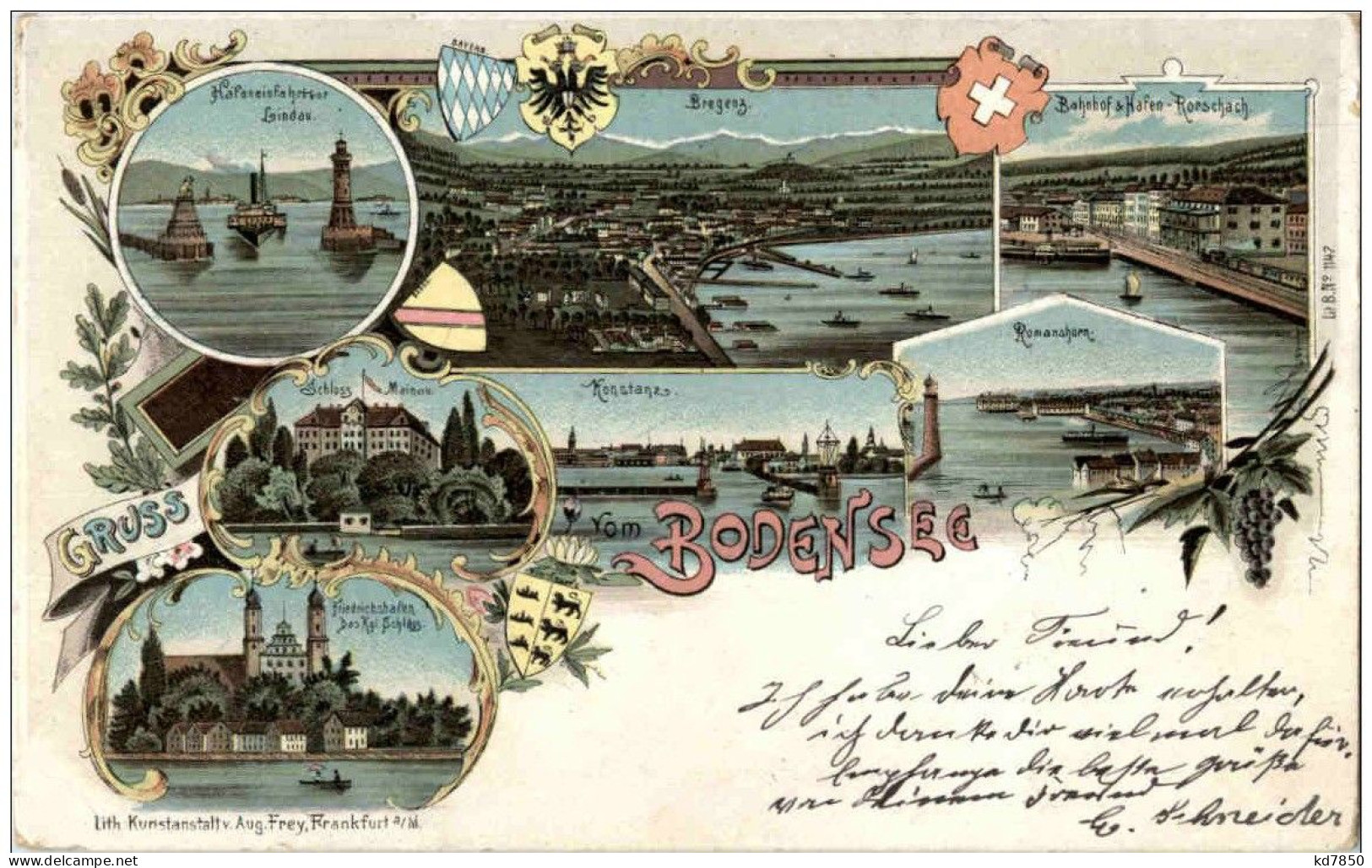 Rorschach Romanshorn Konstanz Bregenz - Litho - Rorschach