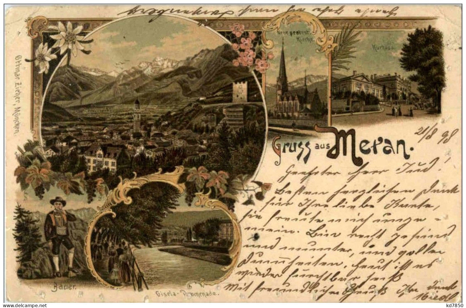 Gruss Aus Meran - Litho - Merano