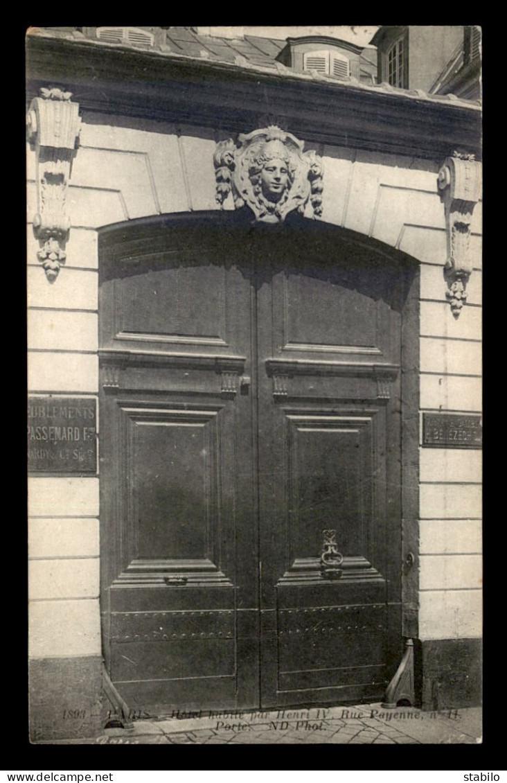 75 - PARIS 3EME - HOTEL HABITE PAR HENI IV, 11 RUE PAYENNE - Distretto: 03