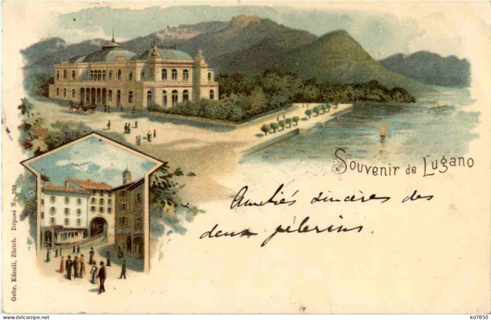 Souvenir De Lugano - Litho - Lugano