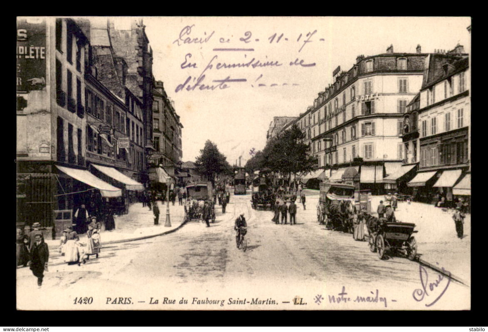 75 - PARIS 10EME - RUE DU FAUBOURG ST-MARTIN - Paris (10)
