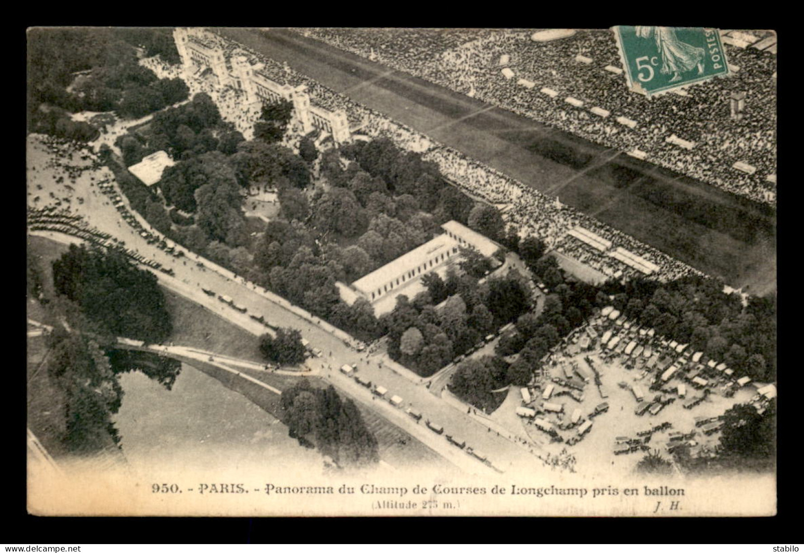 75 - PARIS 16EME - VUE EN BALLON DES CHAMPS DE COURSES  DE LONGCHAMP - Paris (16)