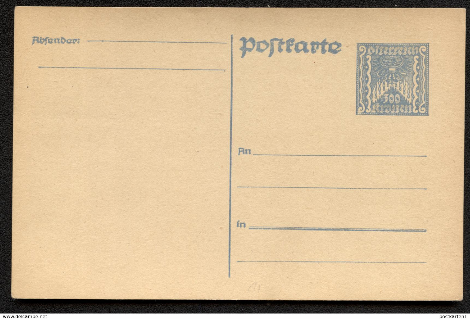 Postkarte P262 Postfrisch Feinst 1923 Kat.10,00 € - Briefkaarten