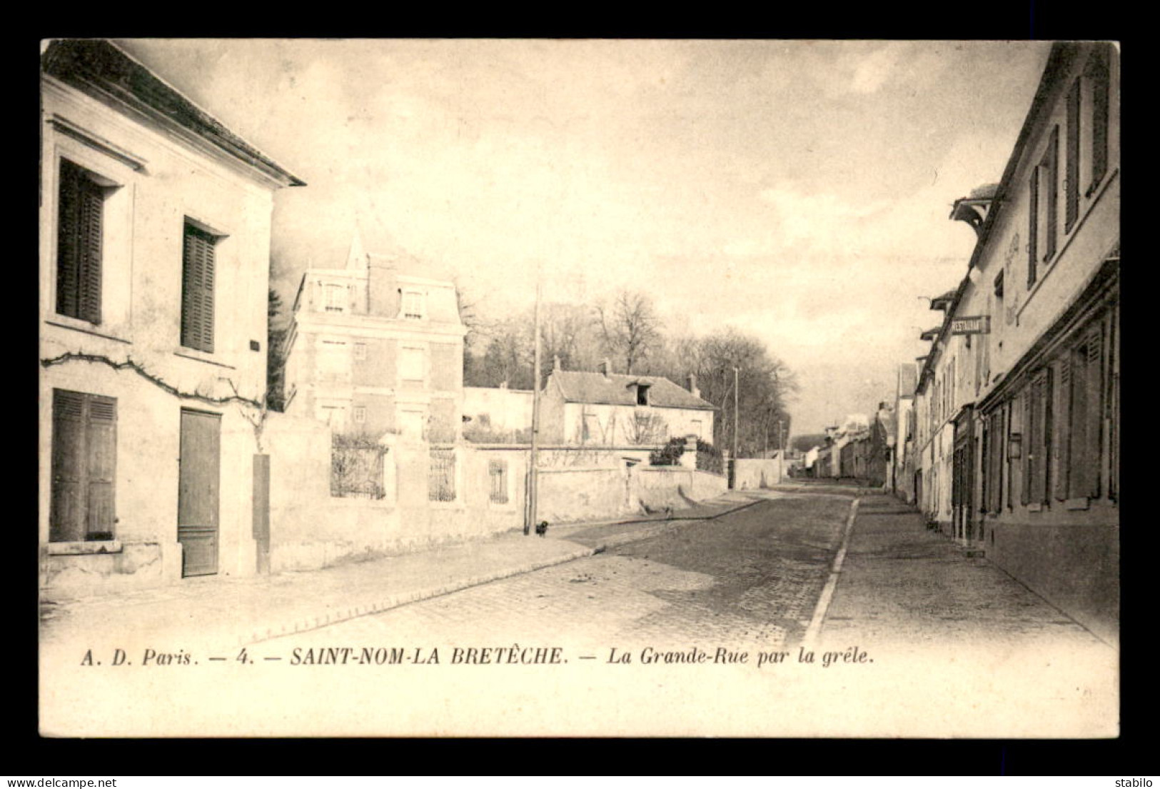 78 - ST-NOM-LA-BRETECHE - LA GRANDE RUE PAR LA GRELE - St. Nom La Breteche