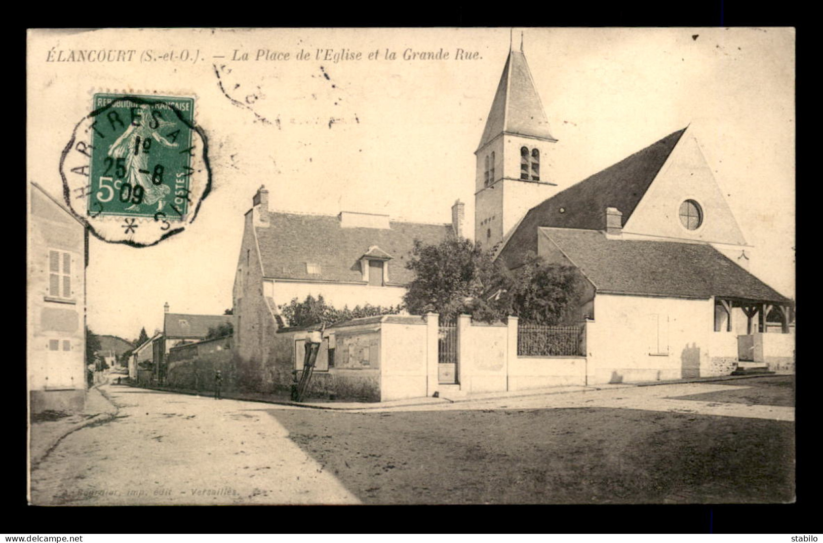 78 - ELANCOURT - LA PLACE DE L'EGLISE ET LA GRANDE RUE - Elancourt