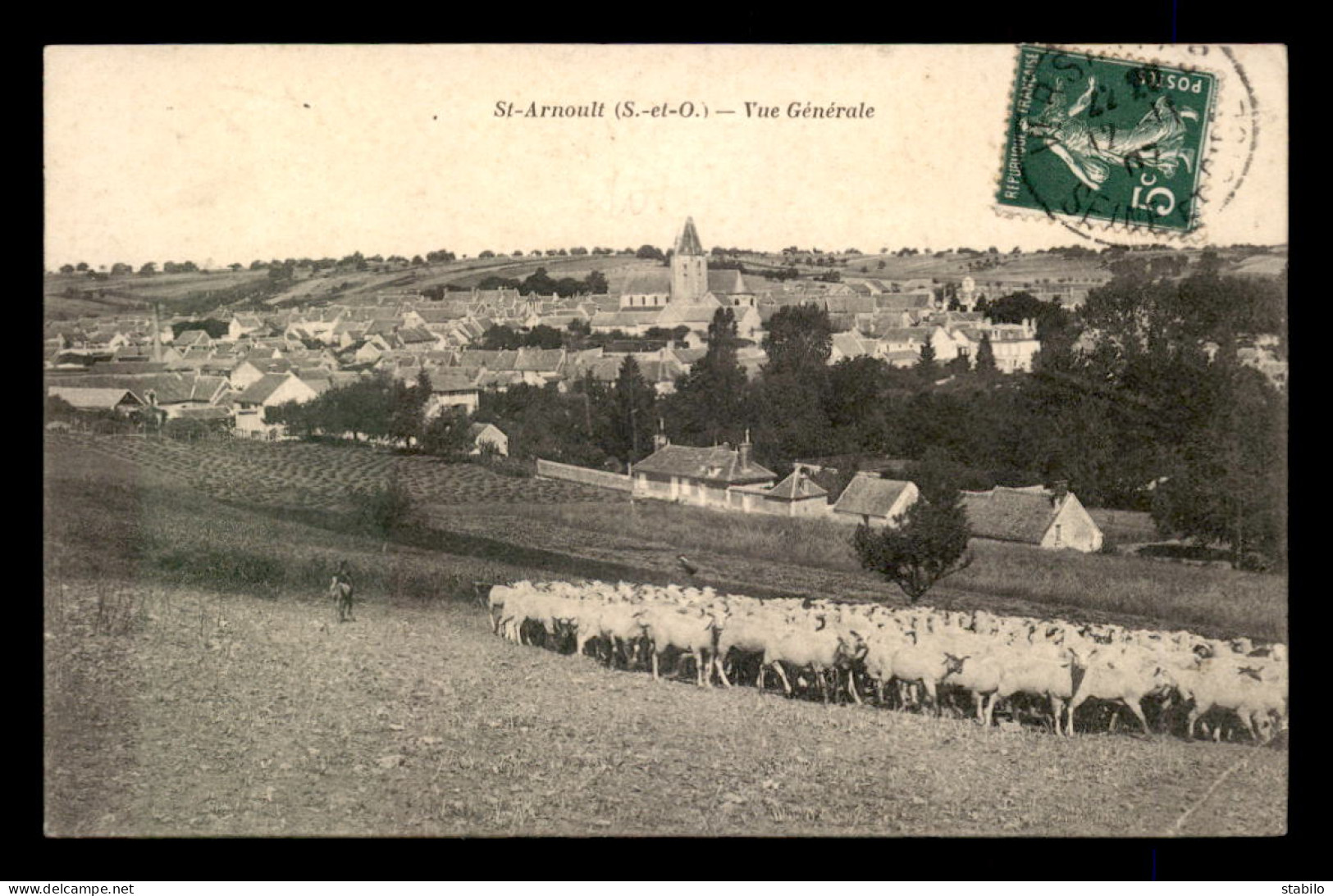 78 - ST-ARNOULT-EN-YVELINES - VUE GENERALE - BERGER ET TROUPEAU DE MOUTONS - St. Arnoult En Yvelines