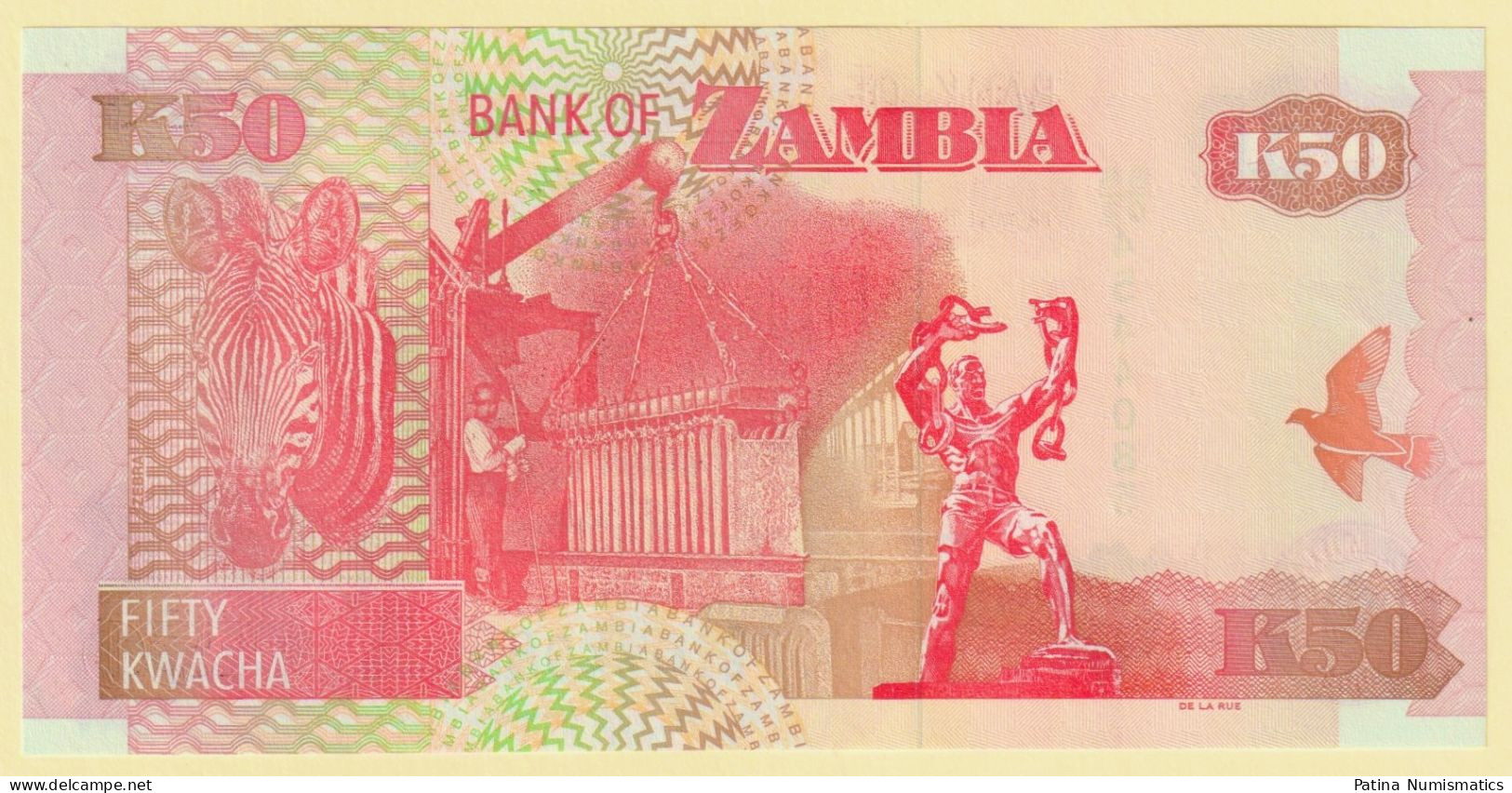 Zambia. 50 Kwacha. 2009. BS/03 Prefix.. P.37h. Crisp Gem UNC - Sambia