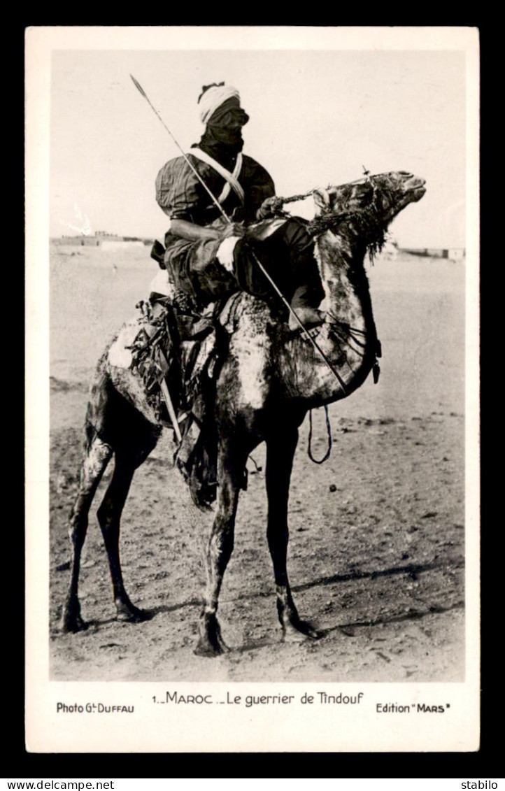 MAROC - SAHARA - LE GUERRIER DE TINDOUF - CHAMEAU - Andere & Zonder Classificatie