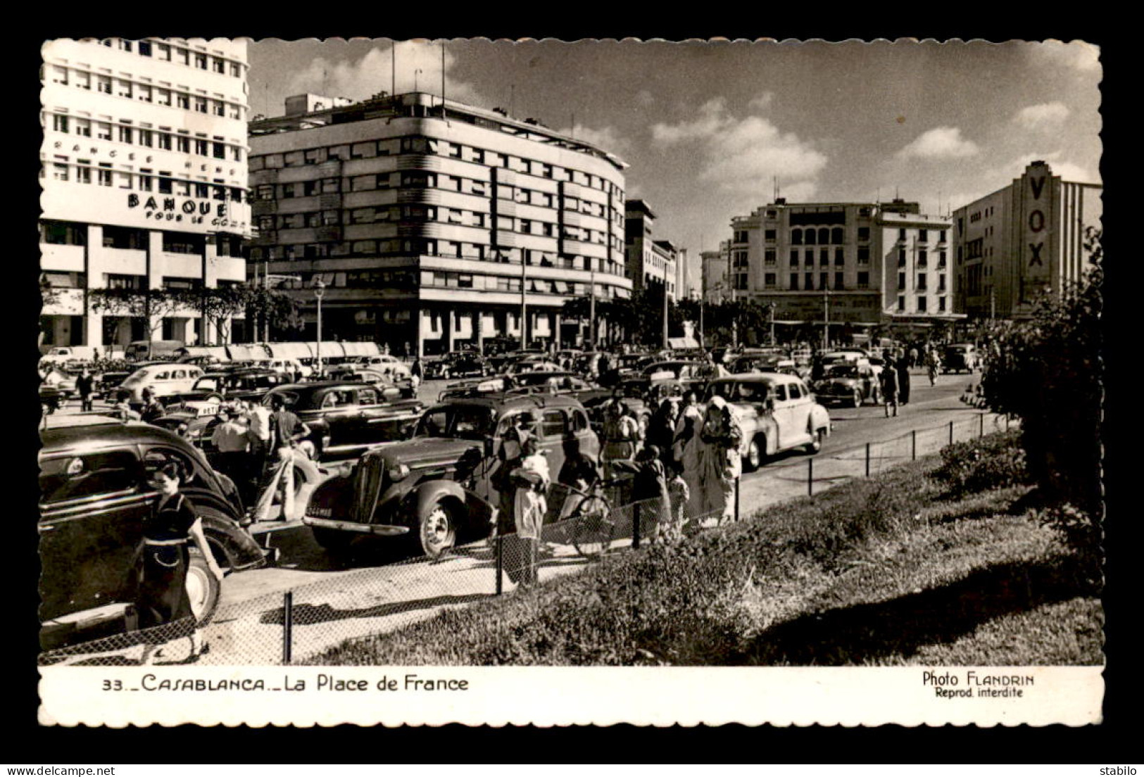 MAROC - CASABLANCA - LA PLACE DE FRANCE - AUTOMOBILES - Casablanca