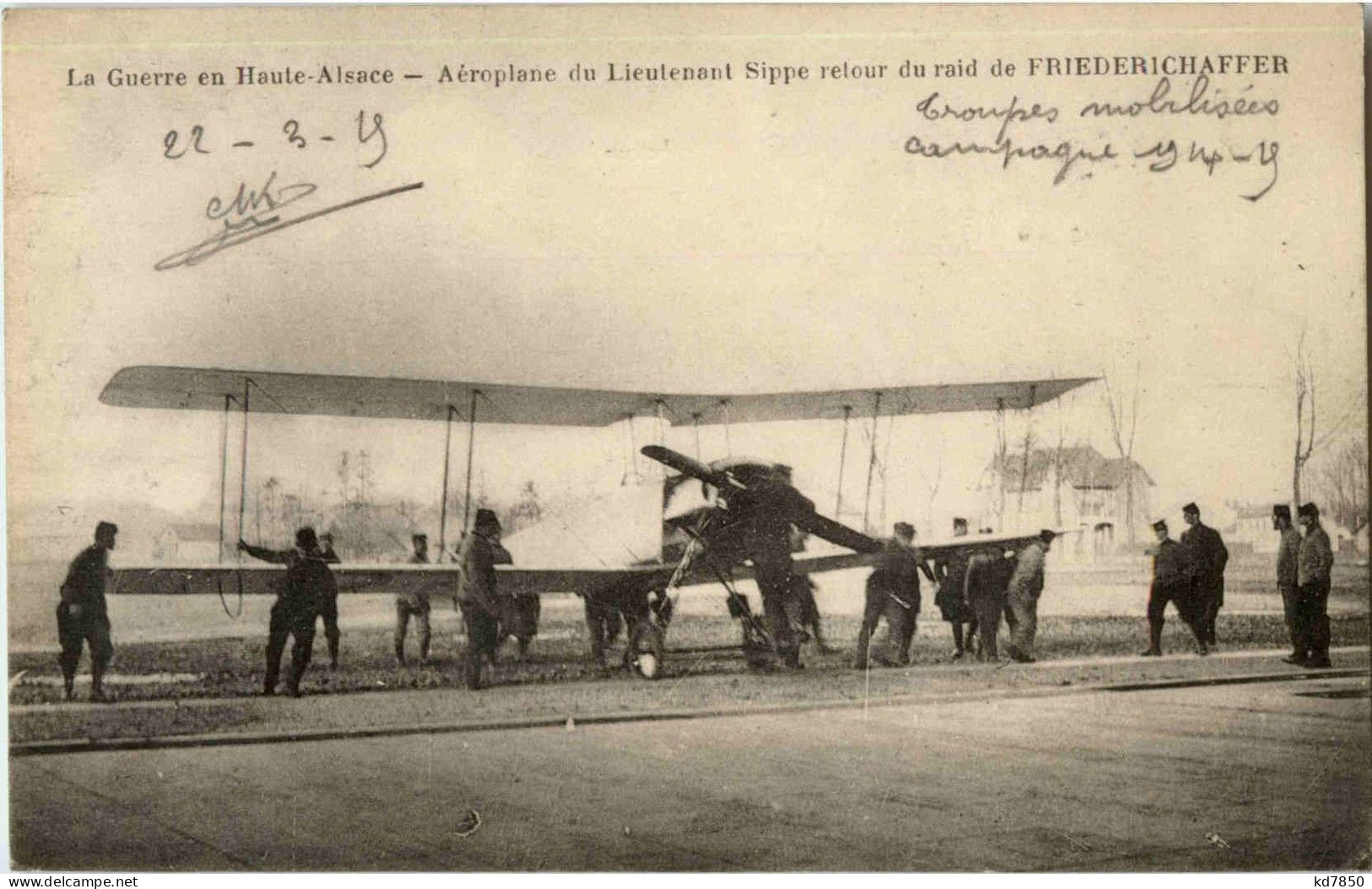 Belfort - Aeroplane Du Lieutnenant Sippe - 1914-1918: 1ra Guerra