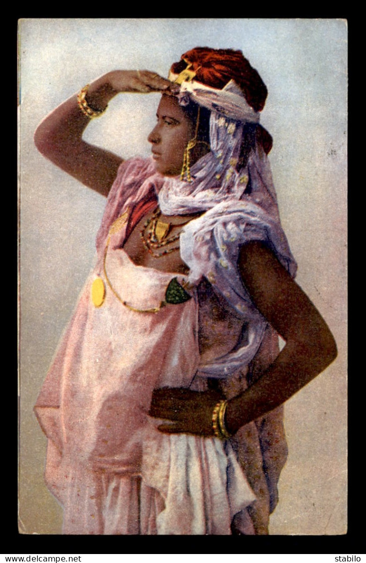 SCENES ET TYPES - ALGERIE - MAURESQUE - FEMME - CARTE COLORISEE - Scenes