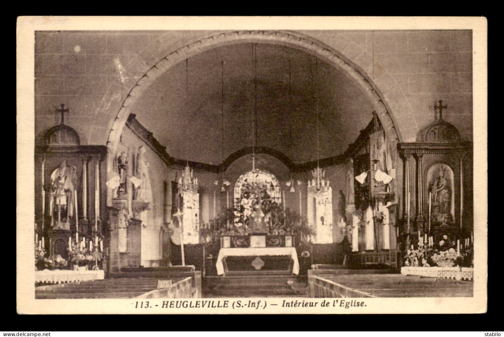 76 - HEUGLEVILLE - INTERIEUR DE L'EGLISE - Otros & Sin Clasificación