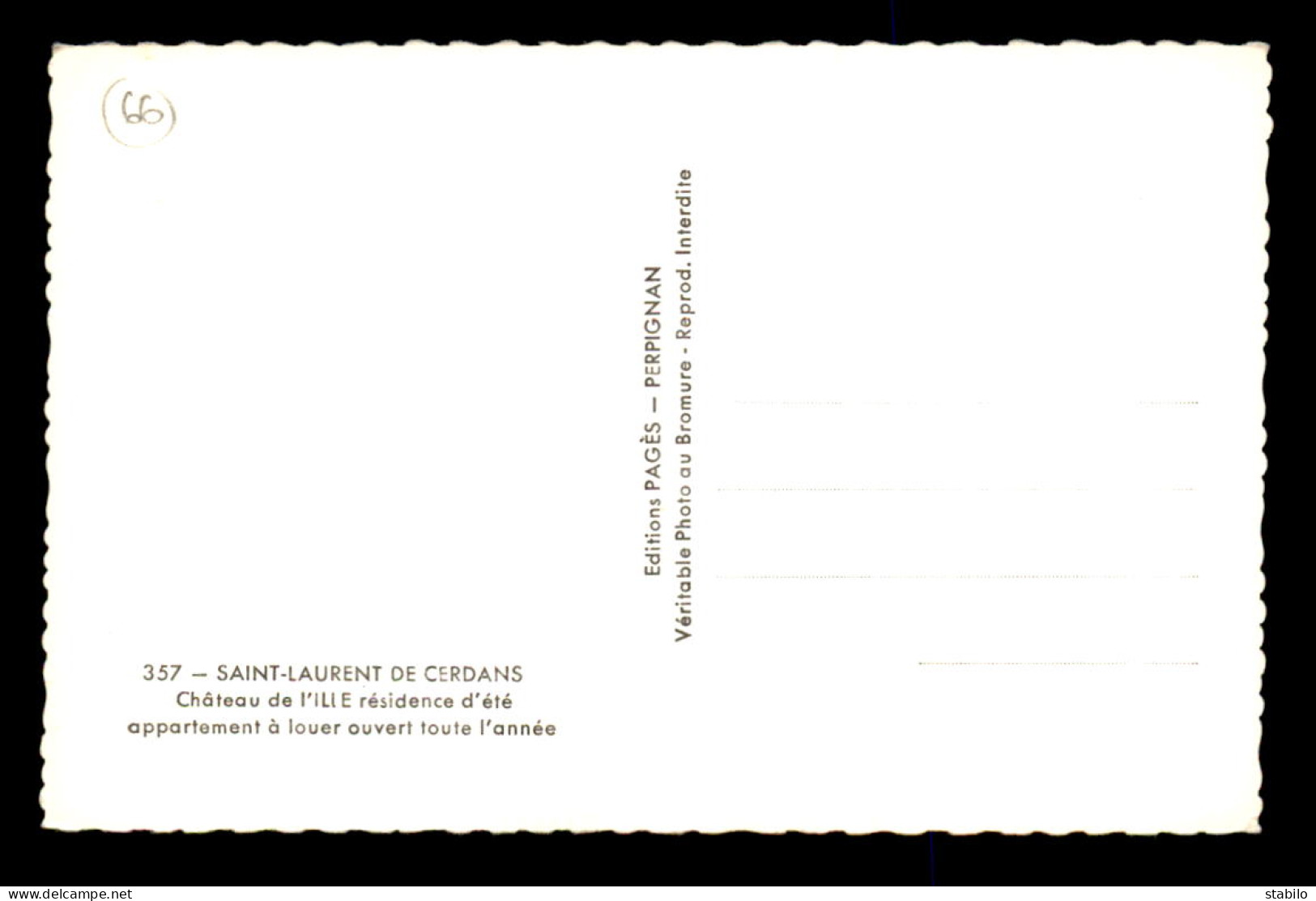 66 - ST-LAURENT-DE-CERDANS - CHATEAU DE L'ILLE - Sonstige & Ohne Zuordnung