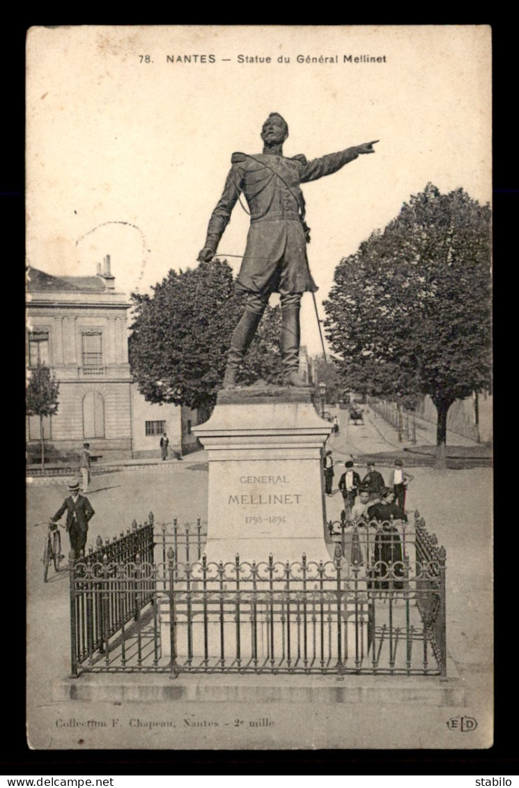 44 - NANTES - STATUE DU GENERAL MELLINET - Nantes