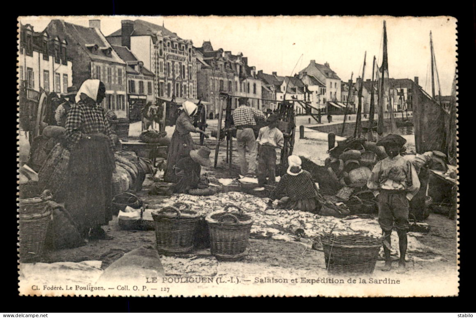 44 - LE POULIGUEN - SALAISON ET EXPEDITION DE LA SARDINE  PARTIE DE CARTE-LETTRE - Le Pouliguen